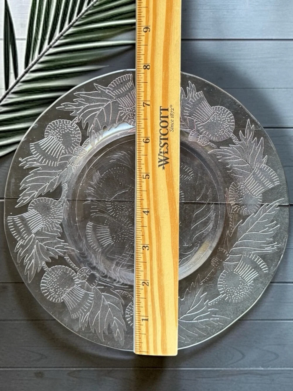 Vintage Macbeth-Evans Thistle Pink Depression Glass 8” Luncheon Plate Raised